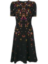 GIVENCHY NIGHT PANSY PRINTED TEA DRESS,17X201933512203002