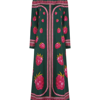 La Doublej Long Sleeve Swing Dress In Lamponi Placee Emerald