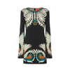 La Doublej Mini Supreme Swing Dress In Mix Tiles Placée Black