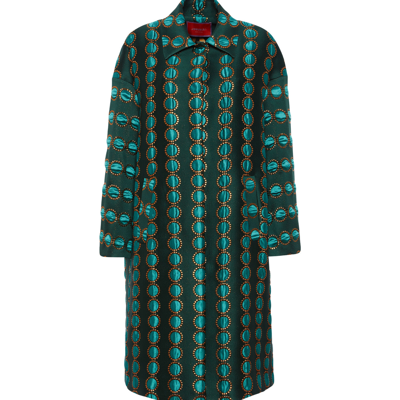 La Doublej Boxy Coat In Winter Sun Emerald