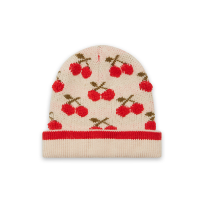 La Doublej Cherry Beanie In Off White