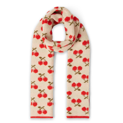 La Doublej Cherry Scarf In Off_white