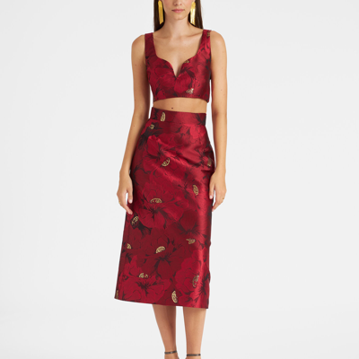 La Doublej Baia Skirt In Ruby_red