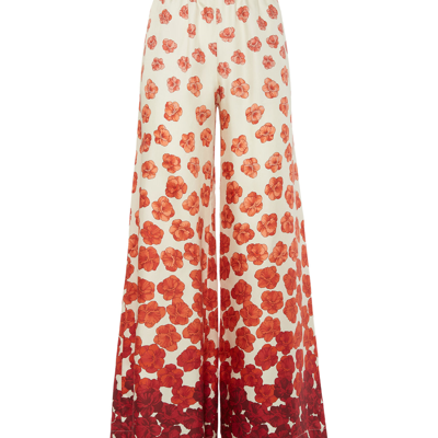 La Doublej Palazzo Pants In Haze Placèe Red