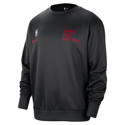 Nike Chicago Bulls Spotlight  Men's Dri-fit Nba Crew-neck Sweatshirt In Black