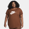 Nike Women's  Sportswear Essentials Logo T-shirt (plus Size) In Brown