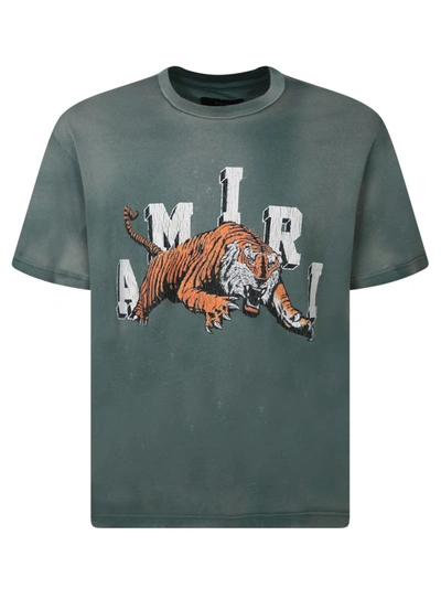 Amiri Green Crewneck T-shirt