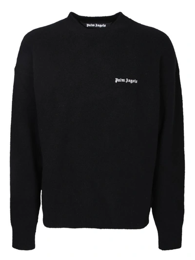 Palm Angels Wool-blend Pullover In Black
