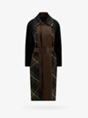 Burberry Embroidered Gabardine Bradford Trench Coat In Green
