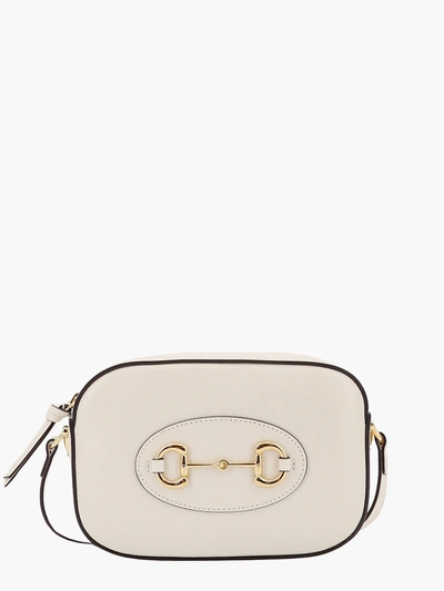 Gucci Horsebit 1955 Small Leather Crossbody Bag In White