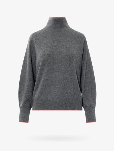 Pinko Wool Blend Turtleneck Sweater In Grey