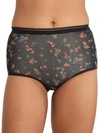 Bare The Easy Everyday Cotton Brief In Black Ditsy