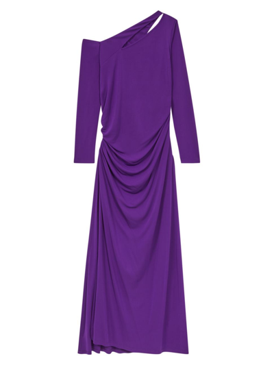 Reiss Delphine - Purple Off-the-shoulder Cut-out Maxi Dress, Us 2