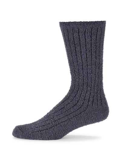 Barefoot Dreams Men's Cozychic Ribbed Socks In Indigo Pacific Blue