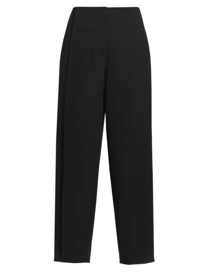 Anonlychild Pleated Tapered Leg Trousers In Black