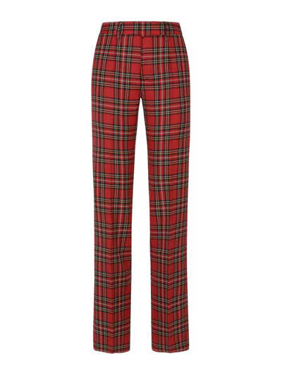 Alessandra Rich Checked Straight Leg Trousers In Multi