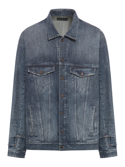 Balenciaga Deconstructed Jacket Italian Indigo Ring Denim In Blue