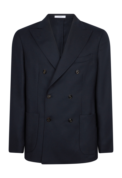 Boglioli Pure Virgin Wool K-jacket In Dark Blue