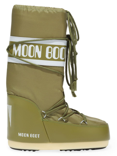 Moon Boot Men's Unisex Icon Nylon Boots In Kaki
