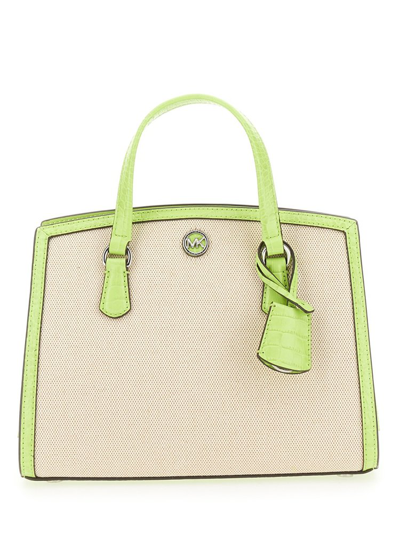 Michael Michael Kors Chantal Logo Plaque Tote Bag In Green