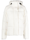 CANADA GOOSE WHITE JUNCTION HOODED QUILTED COAT