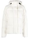 Canada Goose Logo-patch Slouch-hood Puffer Jacket In White