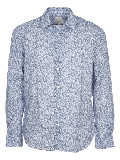 Paul Smith Cotton Floral Shirt In Gr_bl