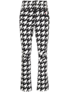 PERFECT MOMENT BLACK AND WHITE AURORA HOUNDSTOOTH FLARED SKI TROUSERS