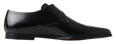 Dolce & Gabbana Black Leather Monk Strap Dress Formal Shoes