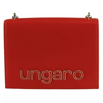 Ungaro Garo Leather Di Calfskin Crossbody Women's Bag In Rouge