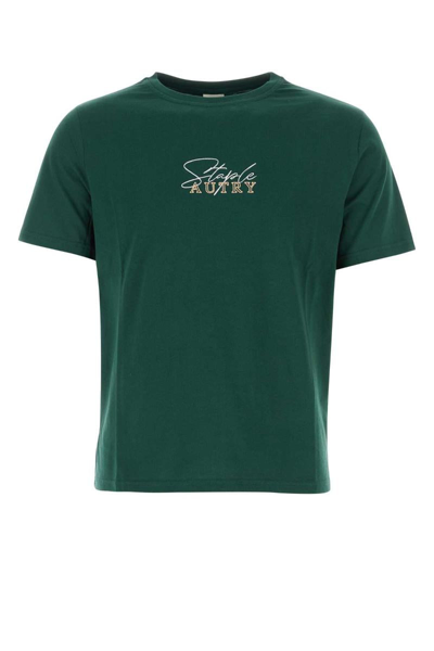 Autry Green Cotton T-shirt In Dark Green
