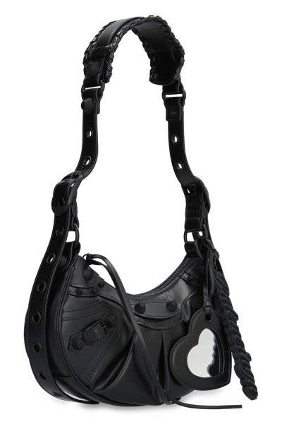 Balenciaga Le Cagole Xs Leather Crossbody Bag In Black