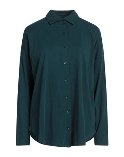 Majestic Filatures Woman Shirt Deep Jade Size 1 Cotton In Green