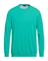 Drumohr Man Sweater Emerald Green Size 44 Cotton