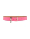 Alexander Mcqueen Woman Belt Fuchsia Size 28 Soft Leather In Pink