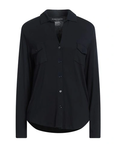 Majestic Filatures Woman Shirt Midnight Blue Size 3 Viscose, Elastane