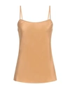 Jucca Woman Top Camel Size 8 Silk, Elastane In Beige