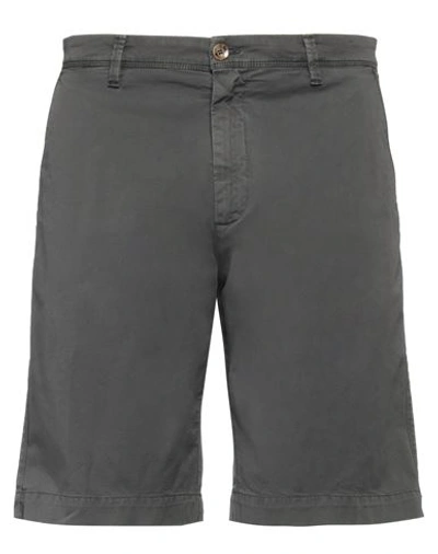 Officina 36 Man Shorts & Bermuda Shorts Lead Size 34 Cotton, Elastane In Grey