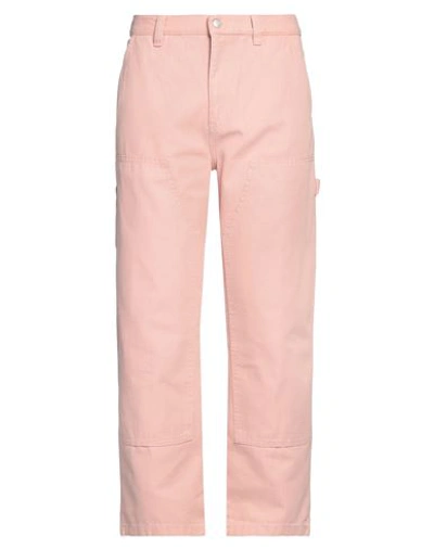 Stussy Man Pants Pink Size 33 Cotton In Pink