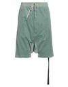 Rick Owens Drkshdw Drkshdw By Rick Owens Man Shorts & Bermuda Shorts Sage Green Size M Cotton, Elastane