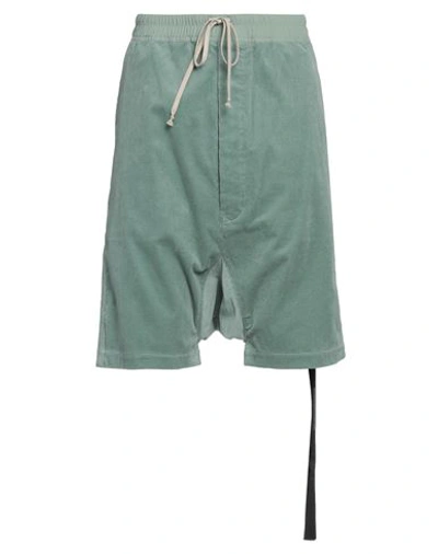 Rick Owens Drkshdw Drkshdw By Rick Owens Man Shorts & Bermuda Shorts Sage Green Size M Cotton, Elastane