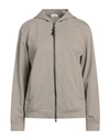 Brunello Cucinelli Woman Sweatshirt Taupe Size S Cotton, Elastane, Brass In Grey