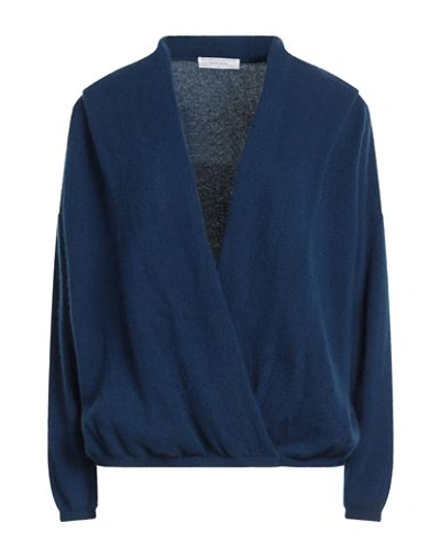 Majestic Filatures Woman Sweater Blue Size 1 Cashmere