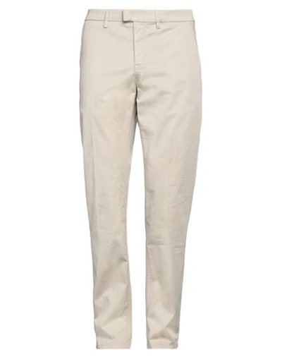 Dondup Man Pants Beige Size 33 Cotton, Lyocell, Elastane In Grey