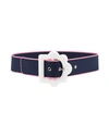 Marni Woman Belt Midnight Blue Size 30 Polyester, Acrylic, Brass