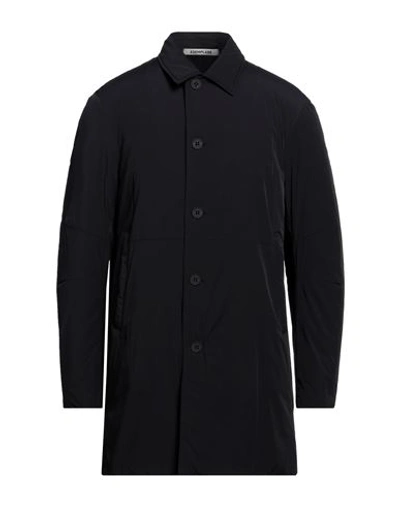 Esemplare Man Overcoat Black Size 40 Polyamide, Elastane