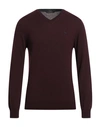 Harmont & Blaine Man Sweater Burgundy Size M Merino Wool, Viscose, Polyamide, Cashmere In Red