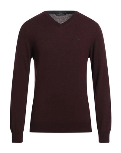 Harmont & Blaine Man Sweater Burgundy Size M Merino Wool, Viscose, Polyamide, Cashmere In Red