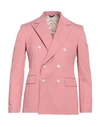 Brian Dales Man Blazer Pink Size 44 Cotton, Polyamide, Elastane In Pink