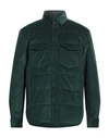 Brooksfield Man Jacket Dark Green Size 40 Cotton